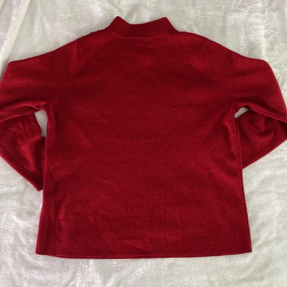 Dark red rhinestone embellished glittery sweater - Picture 9 of 17